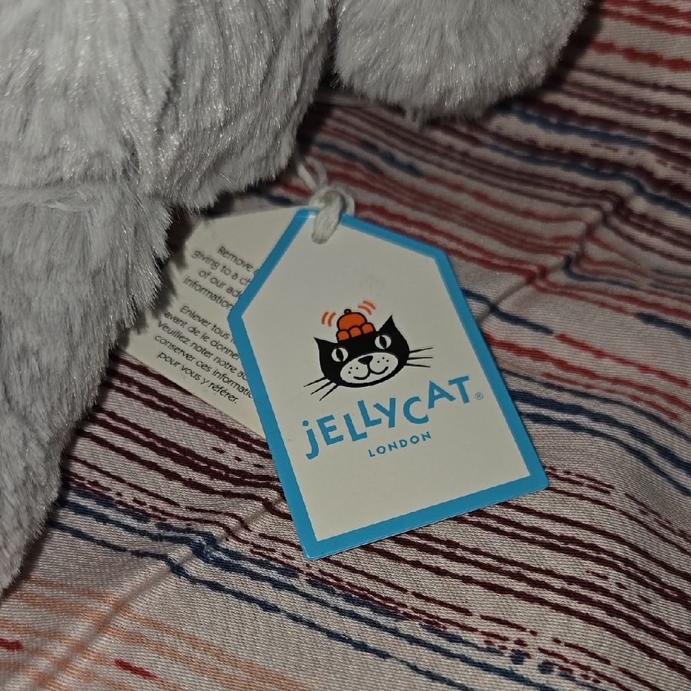 Jellycat Blossom Silver Bunny 'Bloom' With Dust Bag - Picture 8 of 14